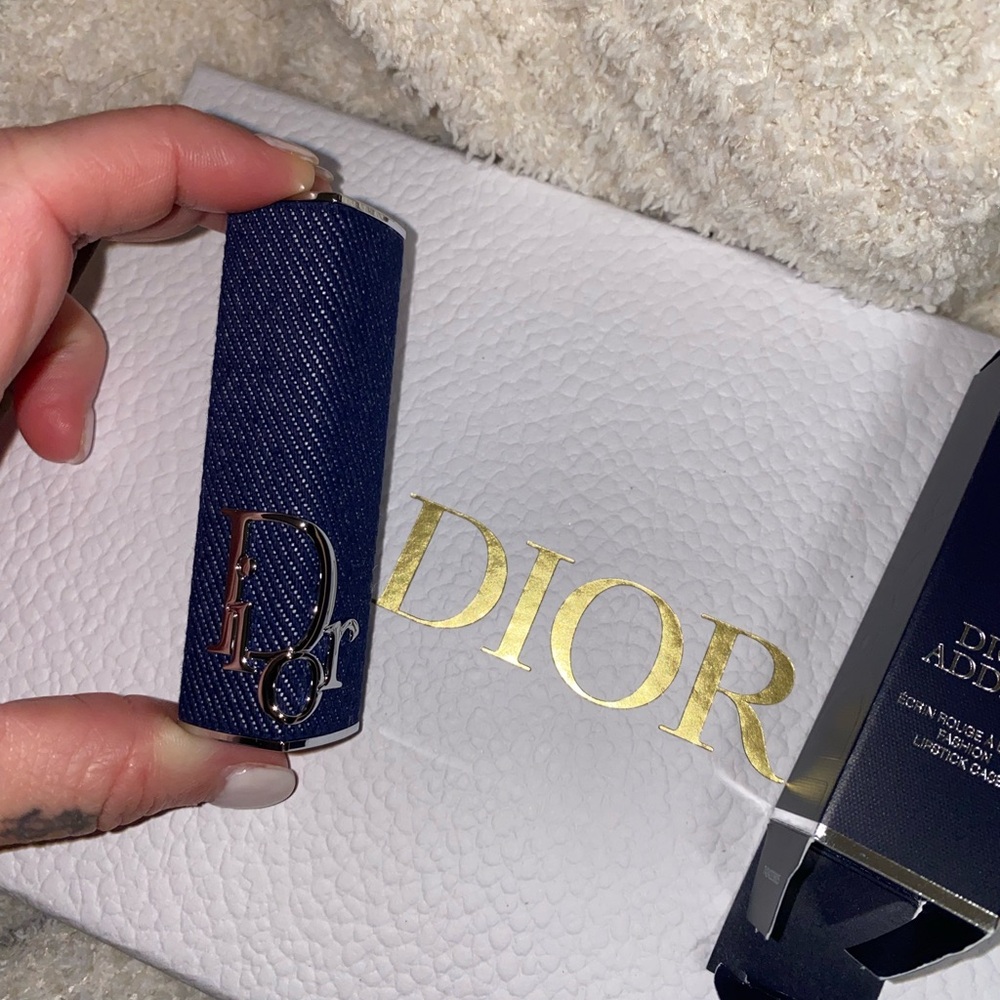 Dior lipstick case denim